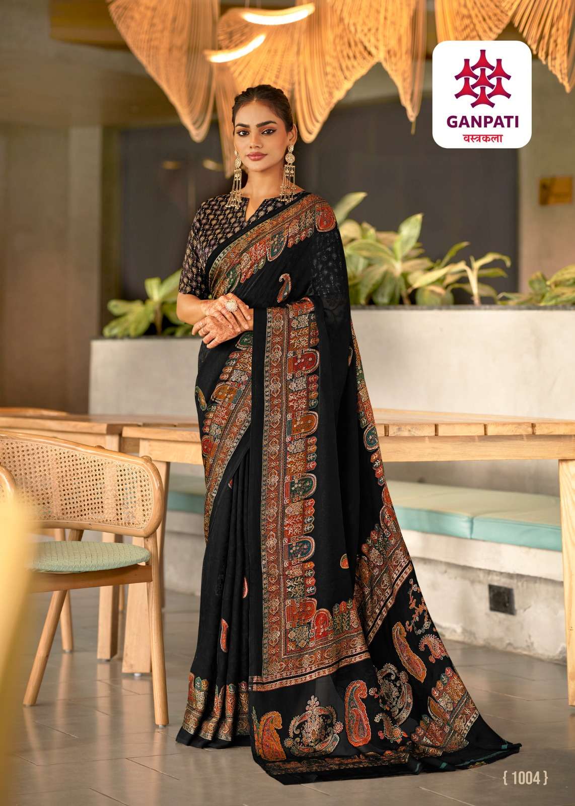 Ganpati Vastrakala Chitrakal catalog sarees wholesalers - Sanvari Fashion