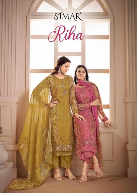 Glossy Simar Riha catalog indian salwar kameez wholesaler - Sanvari Fashion
