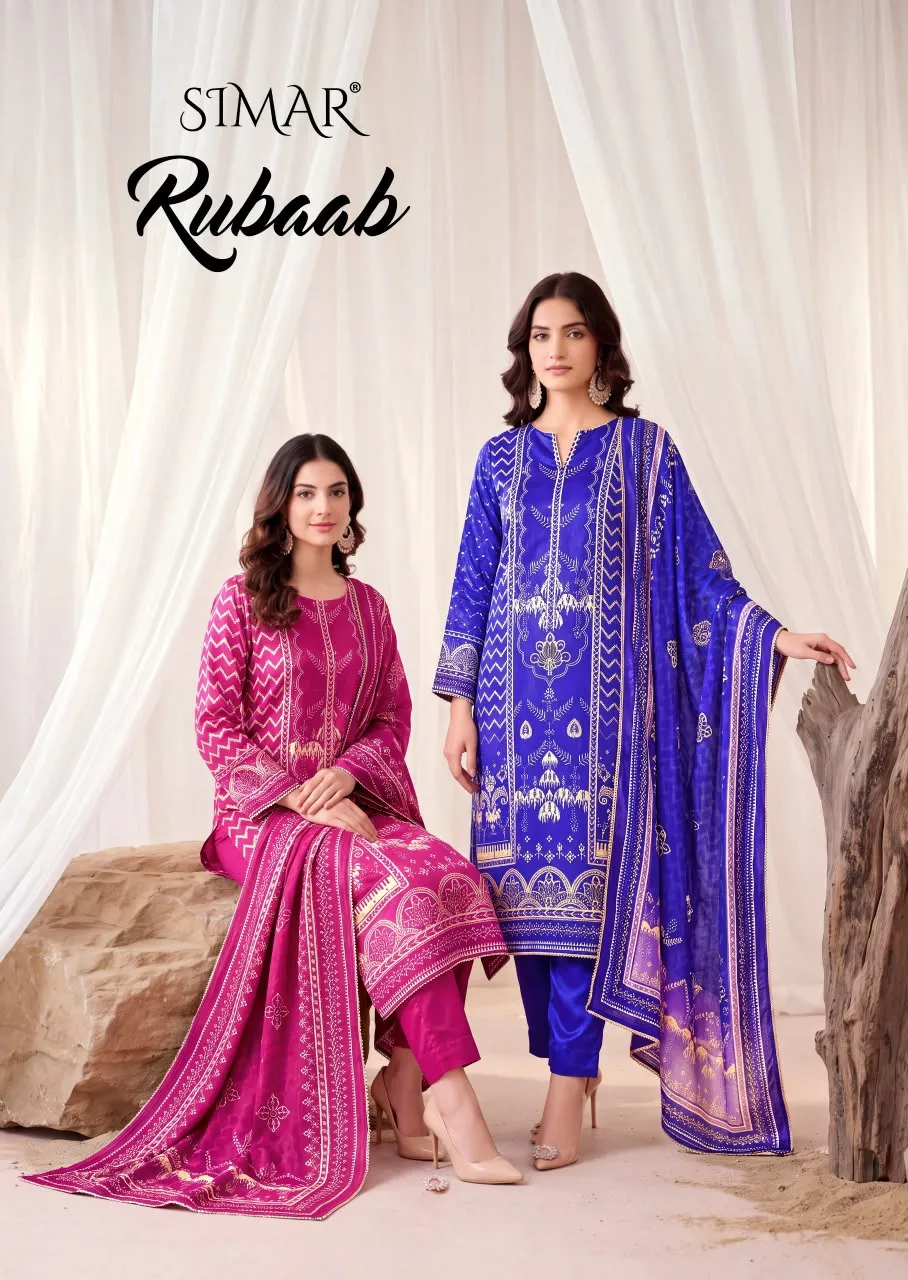 Glossy Simar Rubaab catalog salwar kameez wholesaler forms - Sanvari Fashion