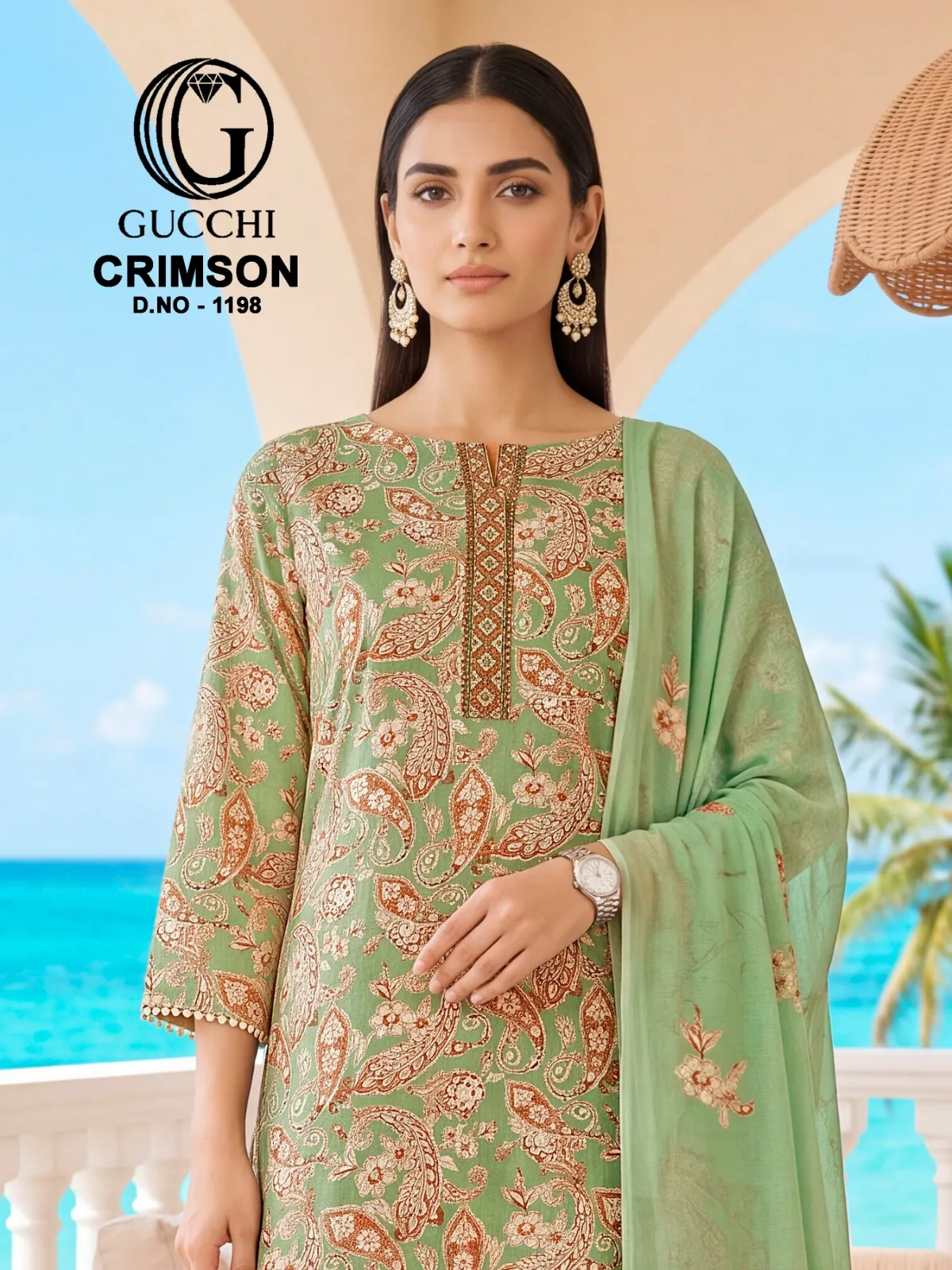Gucchi Crimson 1198 catalog best wholesale salwar kameez market - Sanvari Fashion
