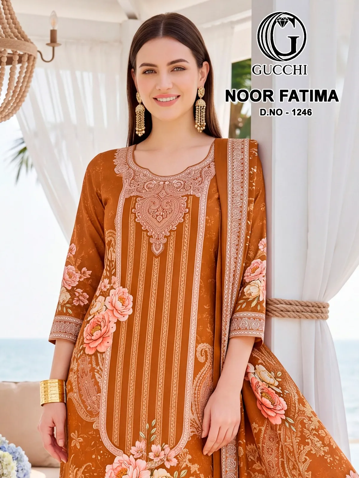 Gucchi Noor Fatima 1246 catalog buy wholesale salwar kameez online - Sanvari Fashion
