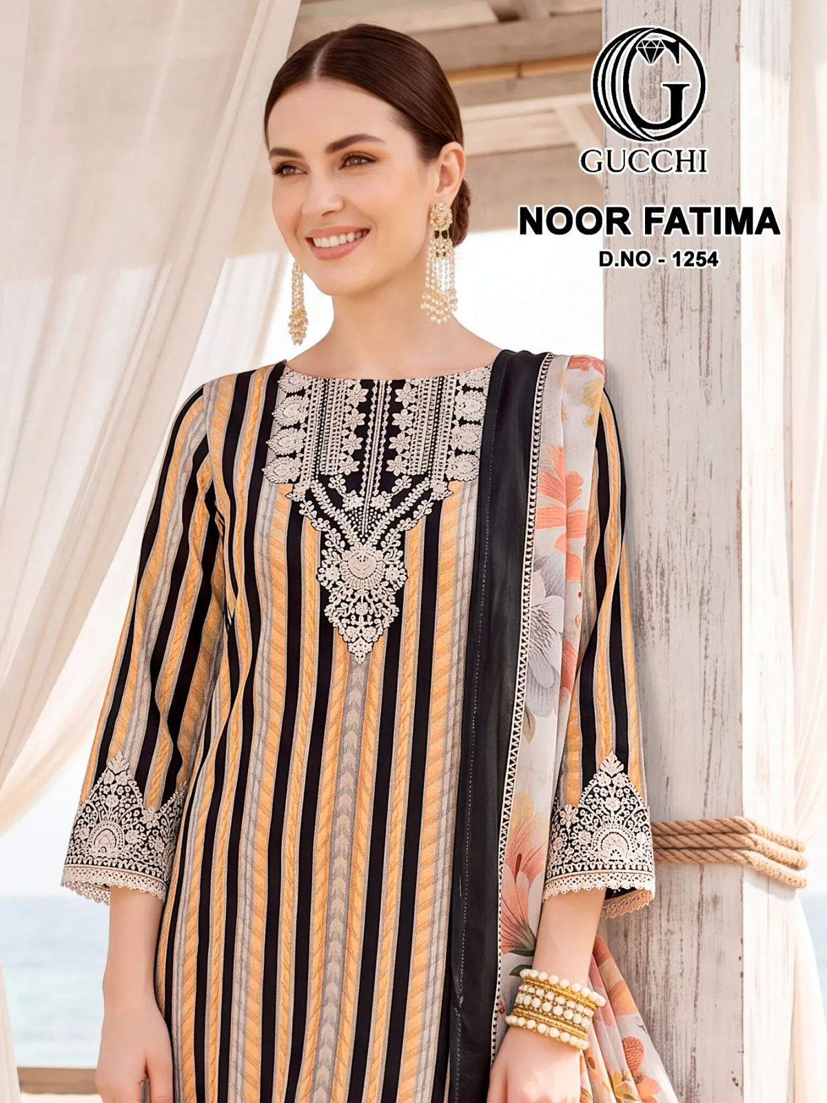 Gucchi Noor Fatima 1254 catalog wholesale salwar kameez online shopping in india - Sanvari Fashion