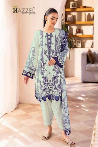 Hazzel 0392 & 0393 catalog Chiffon Duppatta pakistani suits wholesaler in india - Sanvari Fashion