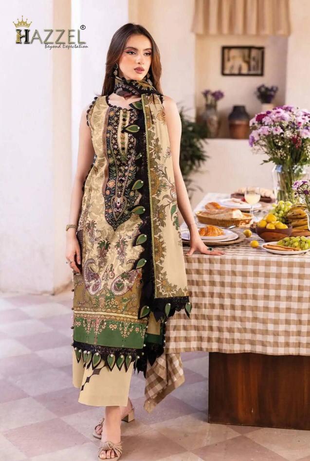 Hazzel 0392 & 0393 catalog Cotton Duppatta pakistani suits wholesale surat - Sanvari Fashion