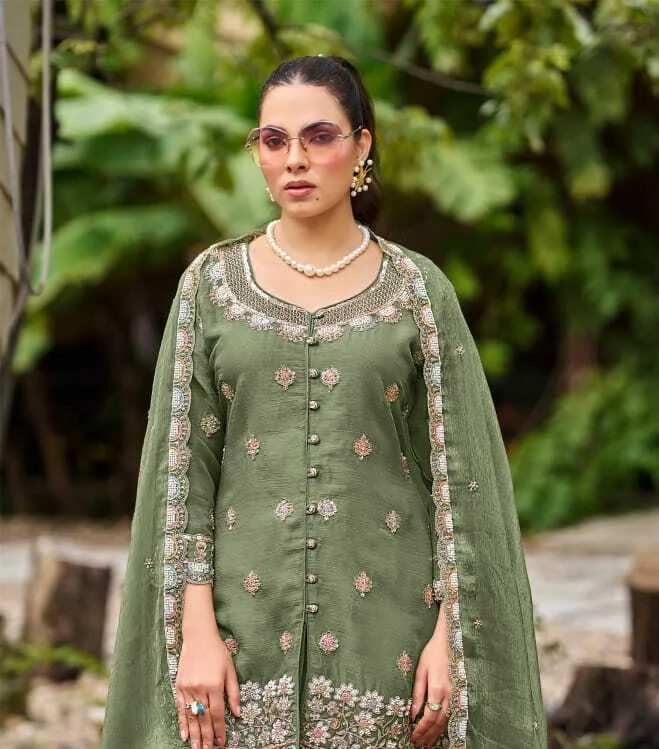Hessa 3039 catalog wholesale pakistani designer suits - Sanvari Fashion