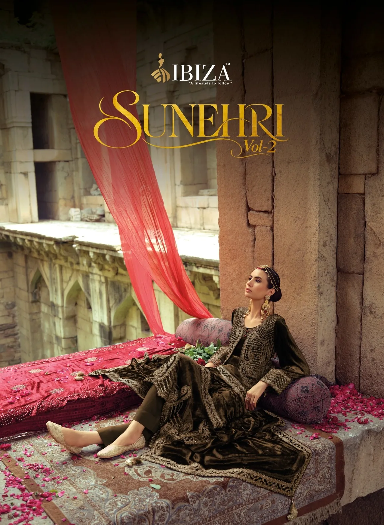 Ibiza Suneherii vol 2 catalog aari work salwar kameez wholesale - Sanvari Fashion