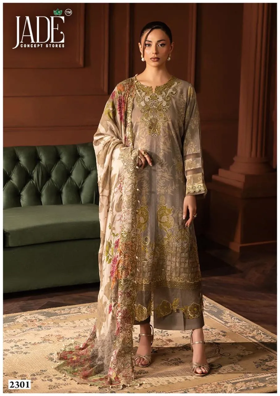 Jade Binsaeed Vol 23 â€“ Karachi Dress Material Wholesale Catalog - Sanvari Fashion