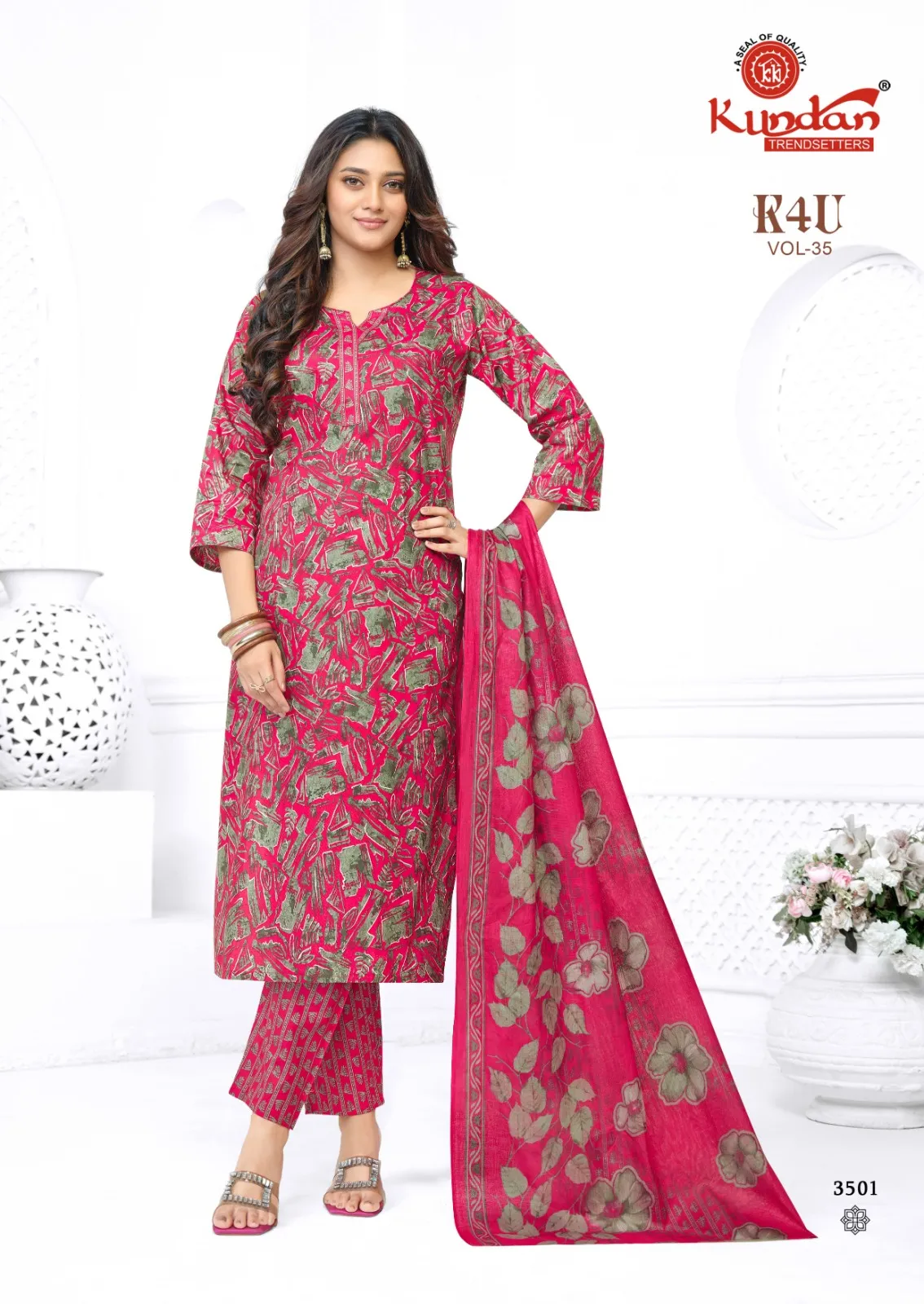 Kundan K4U Vol-35 – Kurti Pant With Dupatta - Wholesale Catalog - Sanvari Fashion
