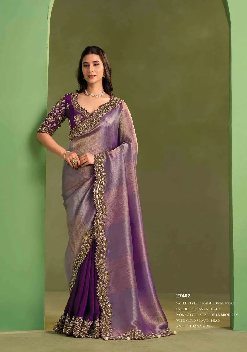 Mahotsav Mohmanthan 27400 Riyasat catalog designer sarees in surat on wholesale - Sanvari Fashion