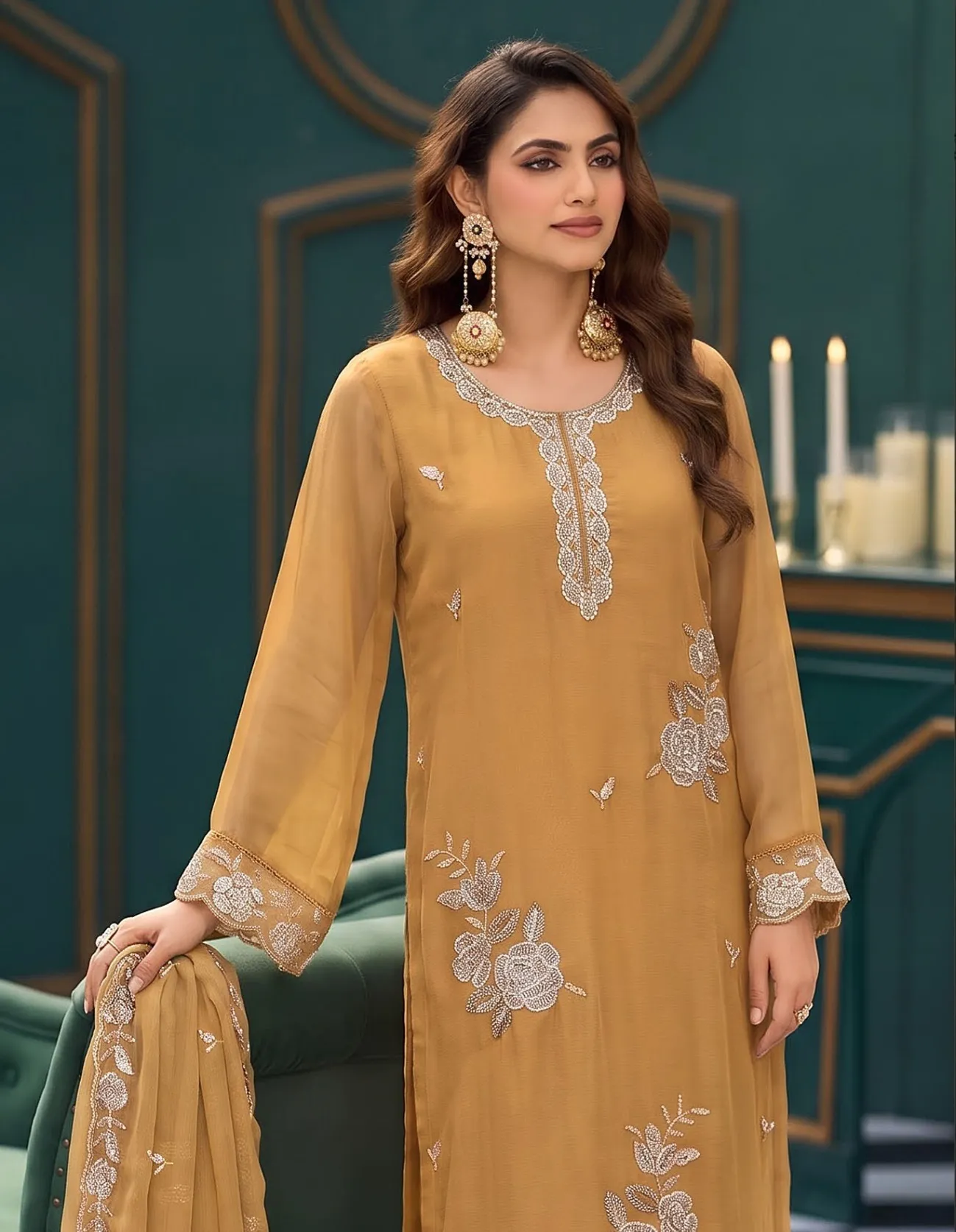 Motifz 5556 catalog wholesaler of pakistani suits in amritsar - Sanvari Fashion