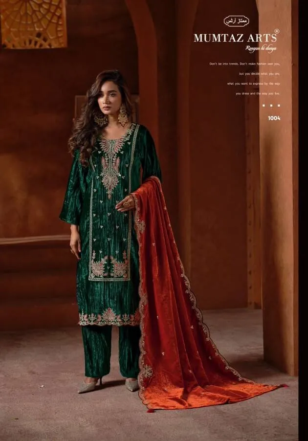 Mumtaz Arts Naazneen catalog wholesale market for dress material in bangalore - Sanvari Fashion