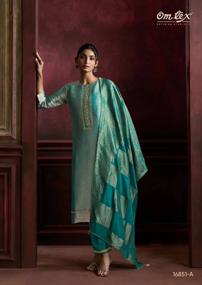 Omtex Maelle catalog unstitched salwar kameez wholesalers in india - Sanvari Fashion