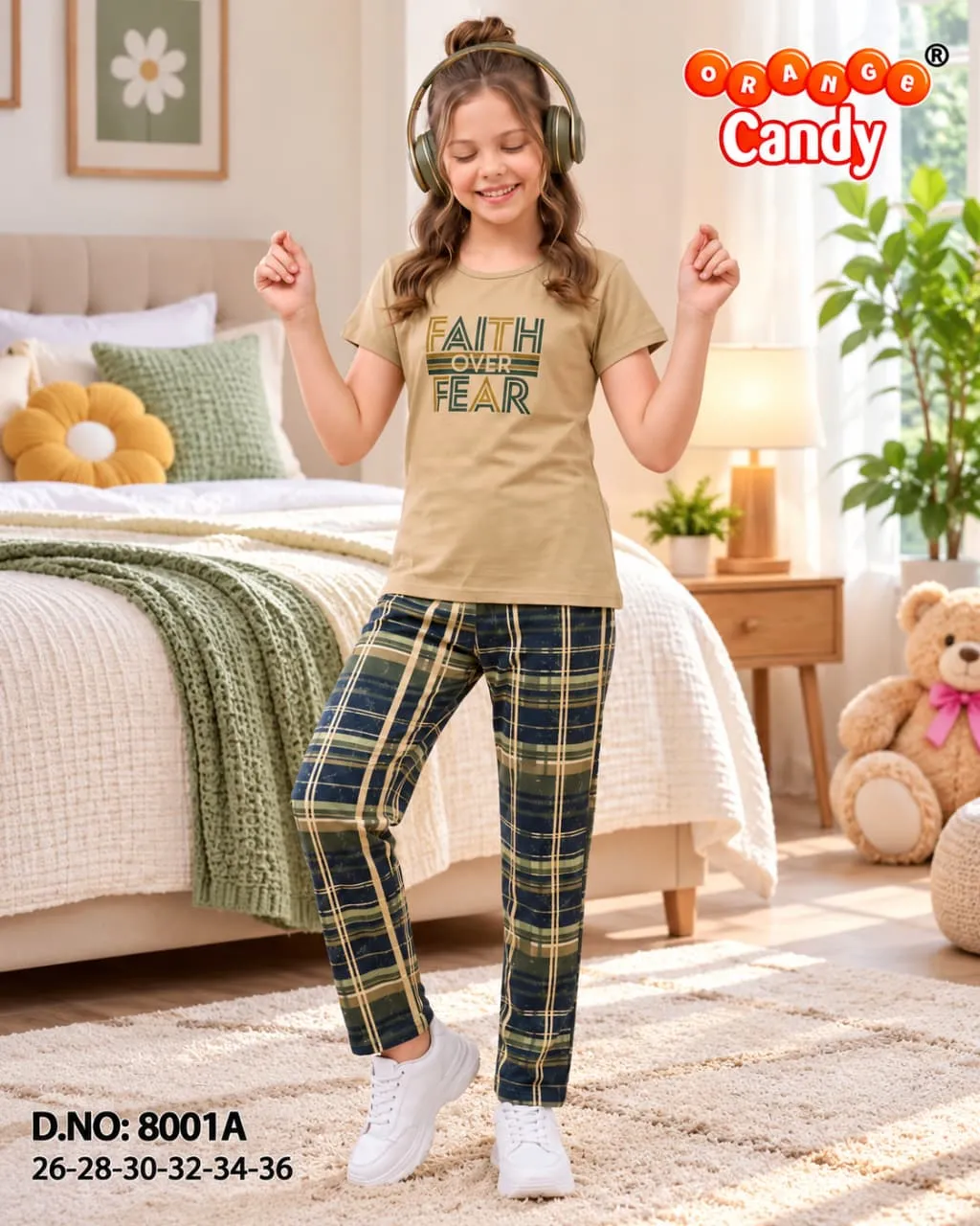 Orange Candy 8001 A to F catalog kids night suit bulk order - Sanvari Fashion