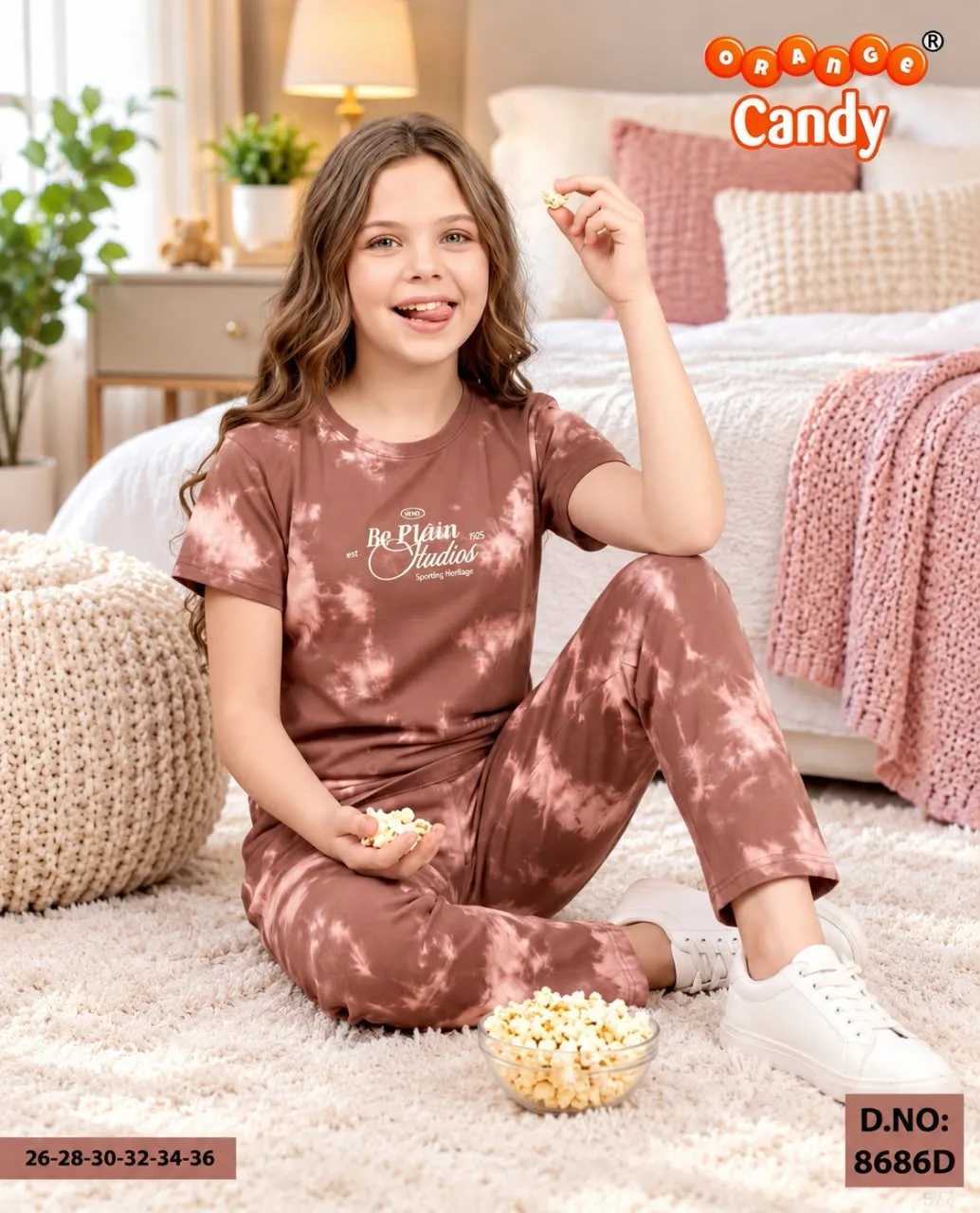 Orange Candy 8686 catalog wholesale kids pajama set - Sanvari Fashion