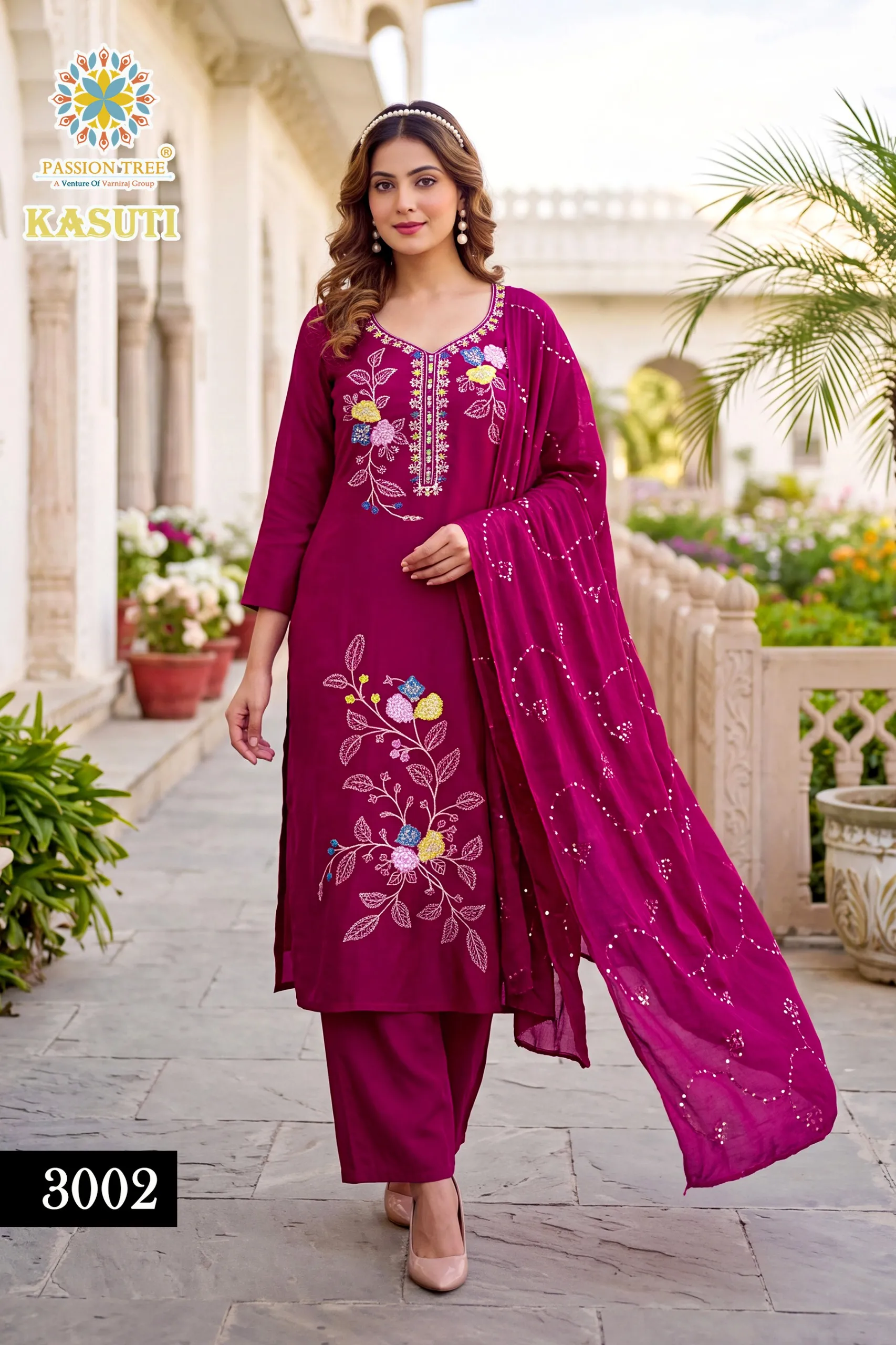 Passion Tree Kasuti vol 3 catalog rajasthani kurtis wholesale - Sanvari Fashion