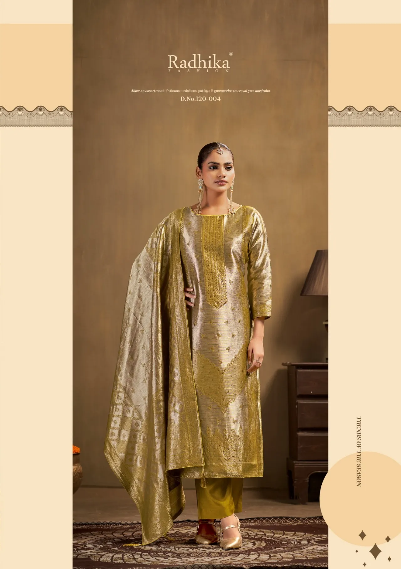 Radhika Azara Advance banarashi adha vol 1 catalog wholesale market of ladies dress materials in mumbai - Sanvari Fashion