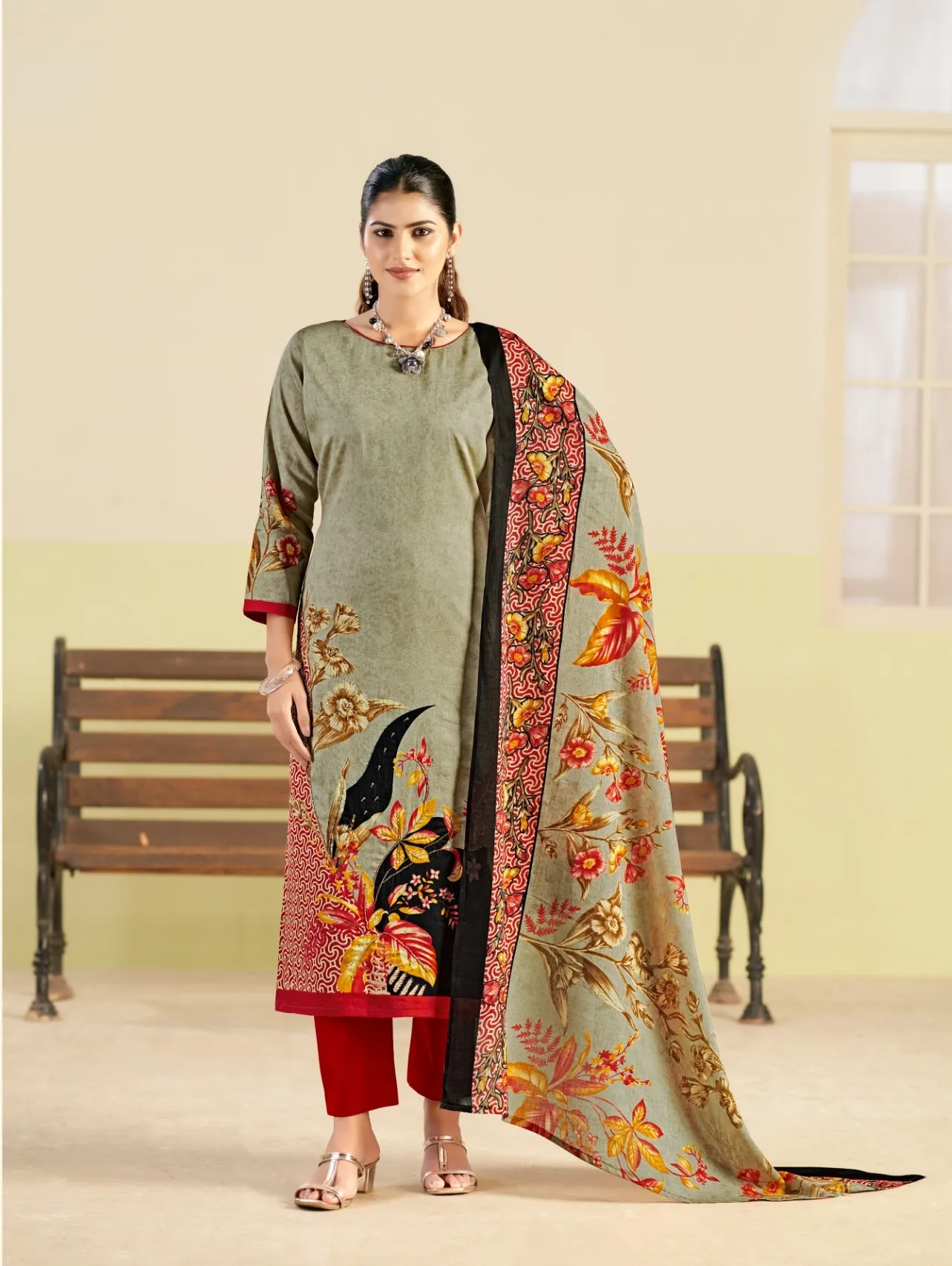 Radhika Azara Kayka D 1226 catalog wholesale catalog dress material manufacturers - Sanvari Fashion