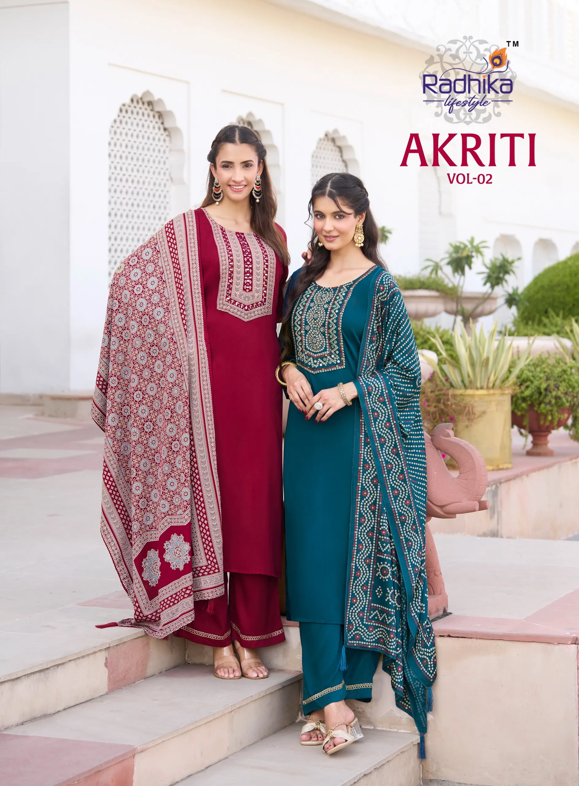 Radhika Lifestyle Akriti vol 2 catalog w kurtis for wholesale bangalore - Sanvari Fashion