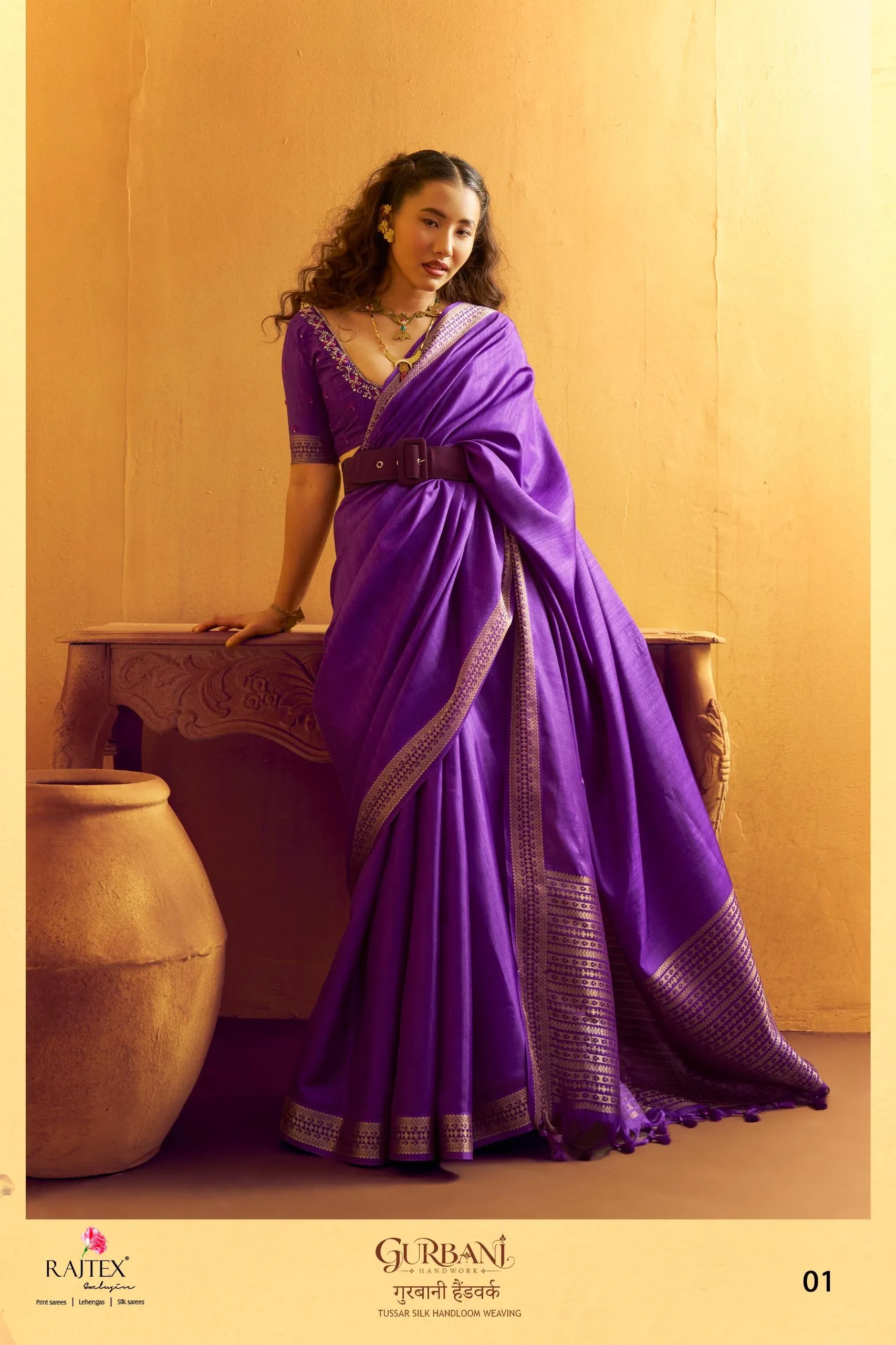 Rajtex Gurbani catalog handloom sarees online wholesale - Sanvari Fashion
