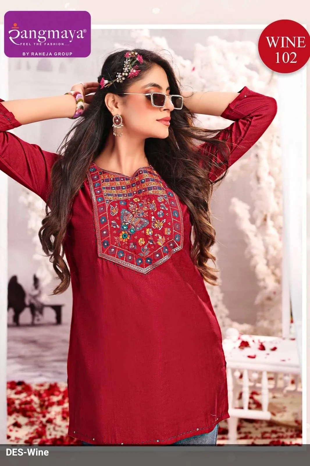 Rangmaya Wine catalog rangmaya kurti wholesale - Sanvari Fashion