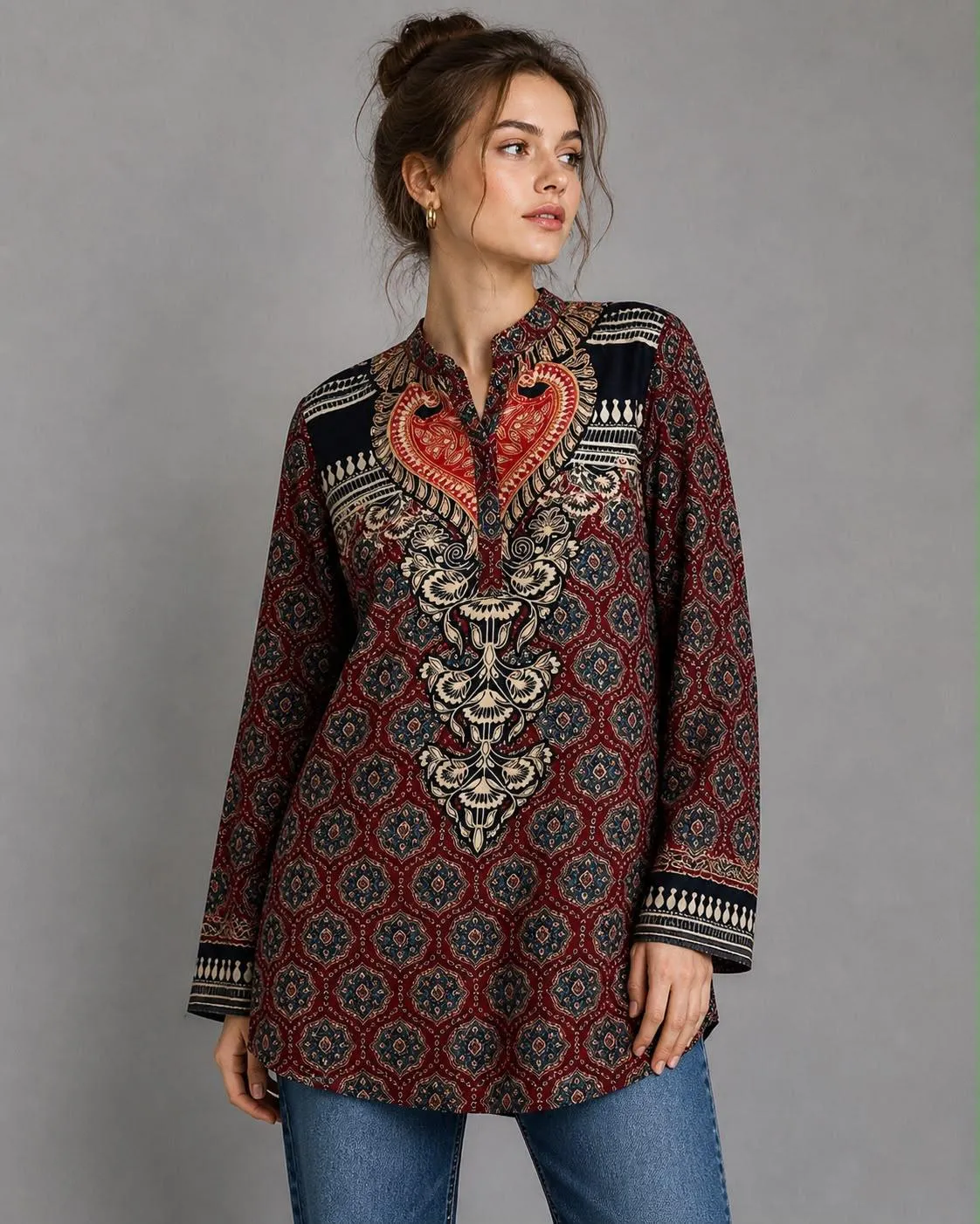 Sabella Pure Natural Crep vol 4 catalog Ladies Printed Shirt Wholesale - Sanvari Fashion