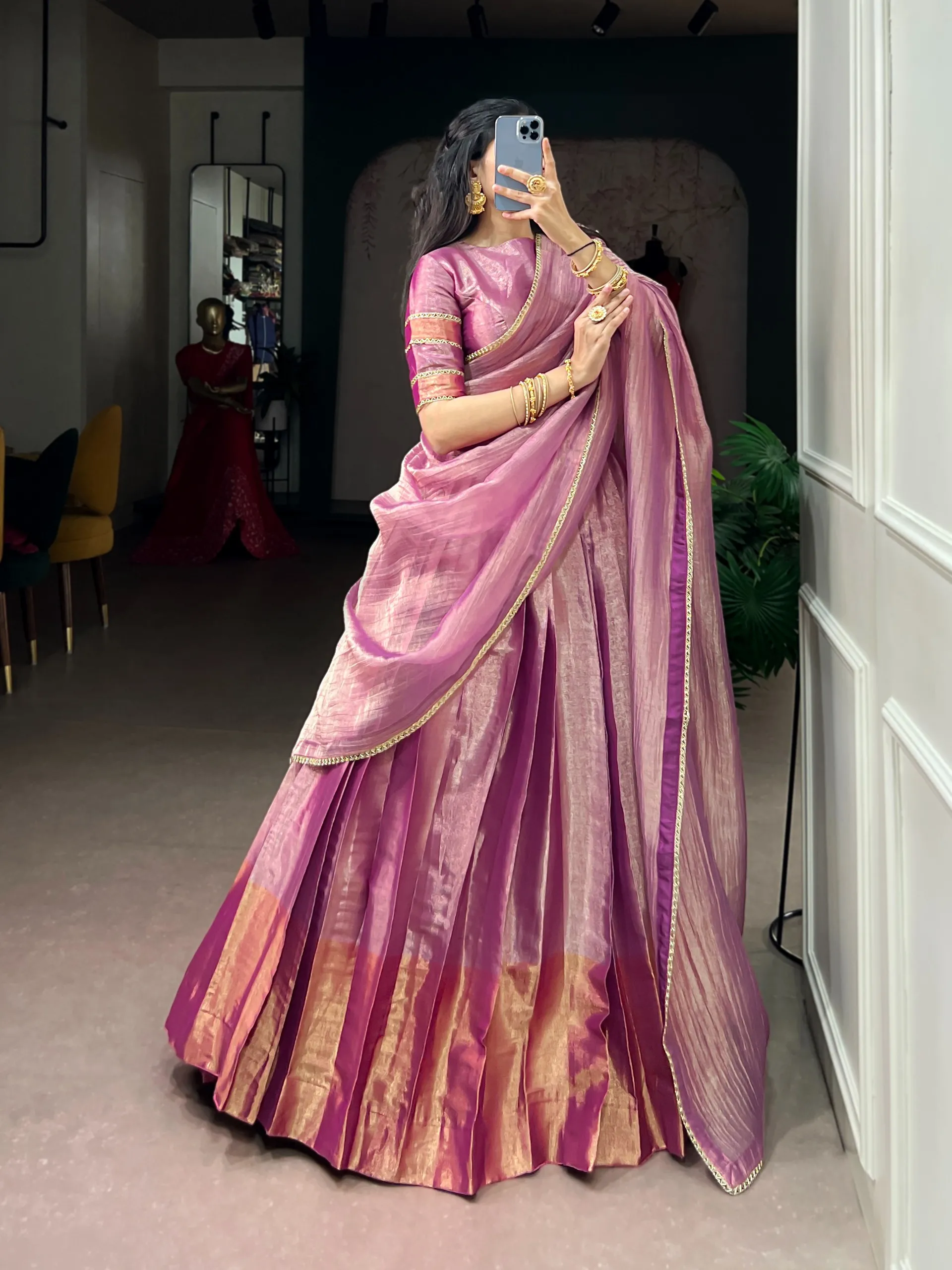 Sabella Zari Tissue catalog lehenga choli catalogue wholesale - Sanvari Fashion