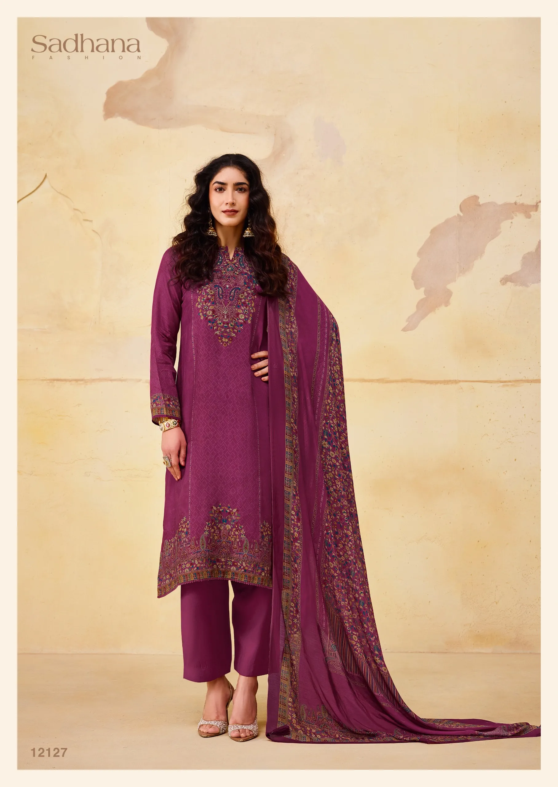 Sadhana Fashion Olivia Vol 3 catalog unstitched salwar kameez wholesalers - Sanvari Fashion