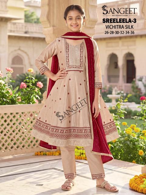 Sangeet Sreeleela vol 3 catalog kids ethnic wear wholesale - Sanvari Fashion
