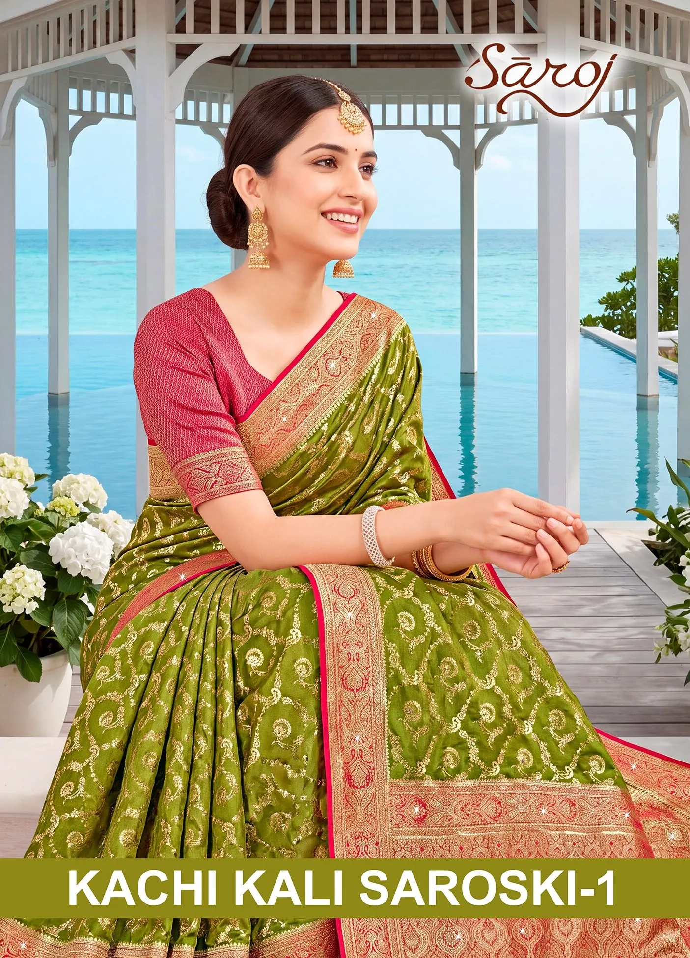 Saroj Kachi kali saroski vol.1 Silk saree in surat with price wholesale - Sanvari Fashion