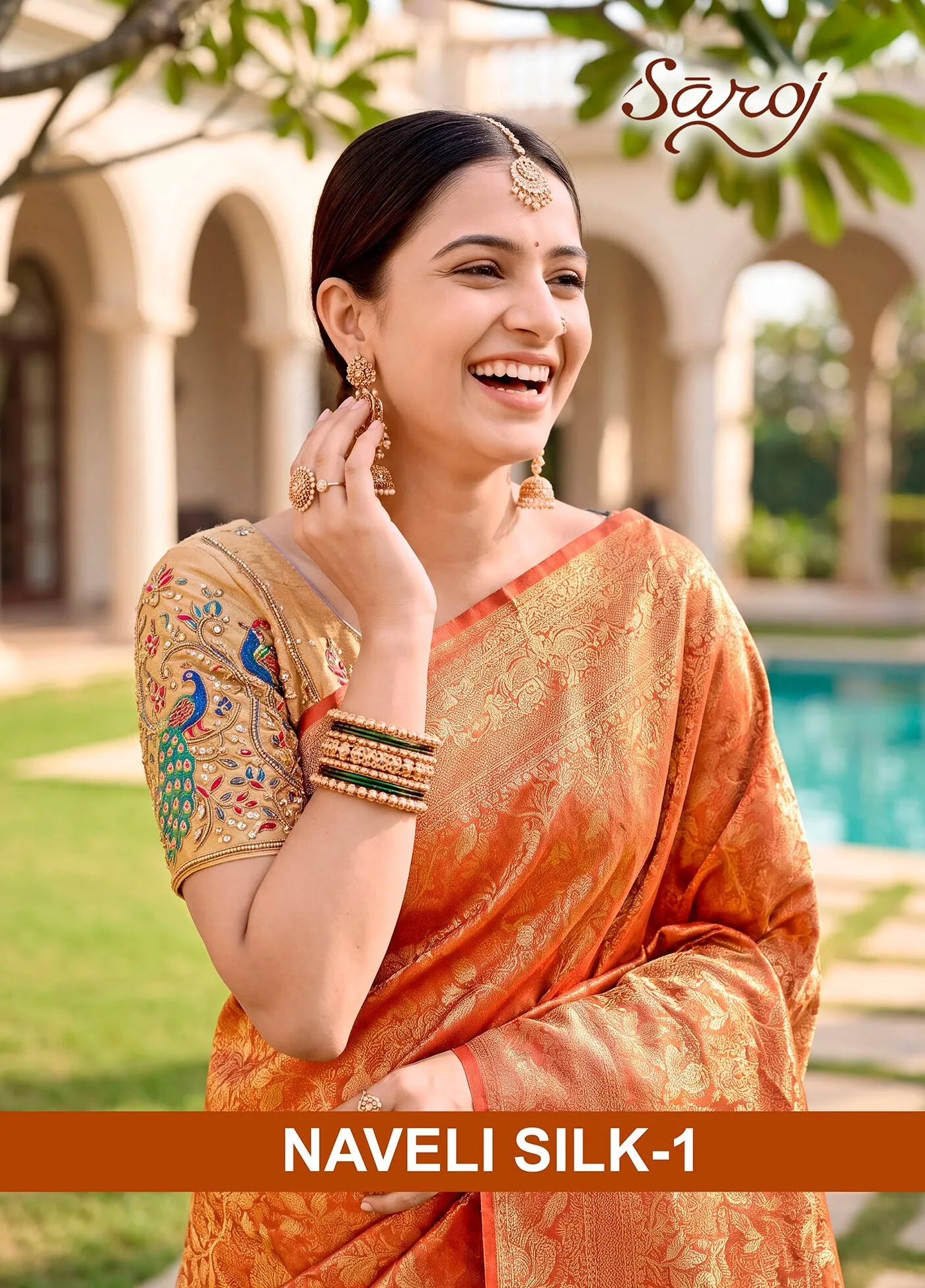 Saroj Naveli silk vol.1 Tissue silk saree in surat price wholesale - Sanvari Fashion