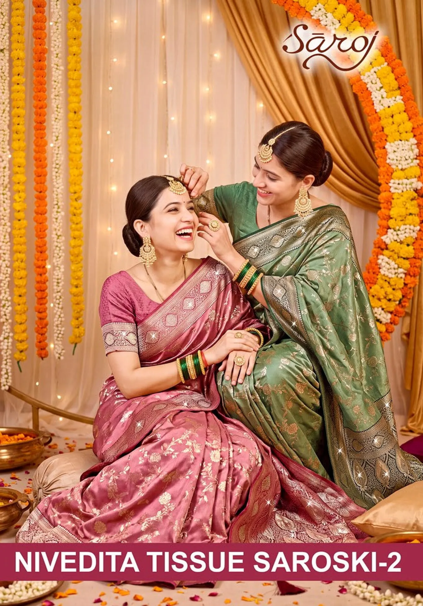Saroj Nivedita tissue saroski vol.2 Silk saree in surat with price wholesale - Sanvari Fashion