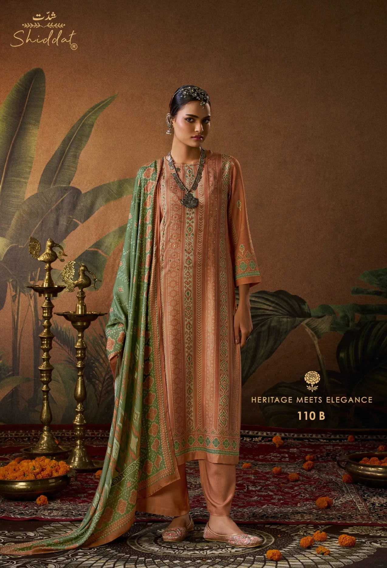 Shiddat Calista 110 catalog wholesale pure linen salwar kameez - Sanvari Fashion
