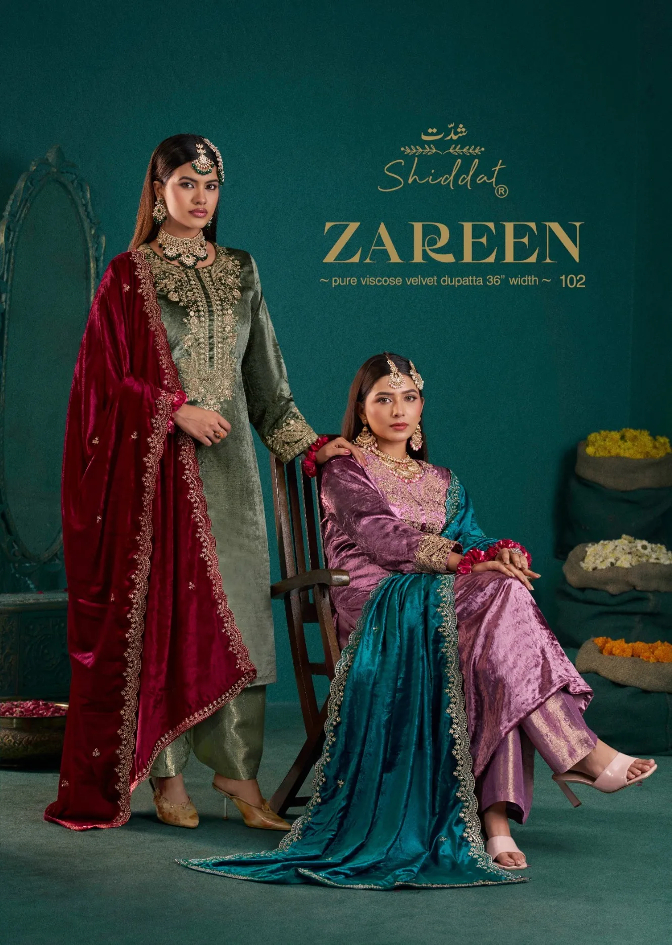 Shiddat Zareen 102 catalog wholesale suppliers of salwar kameez in surat gujarat - Sanvari Fashion