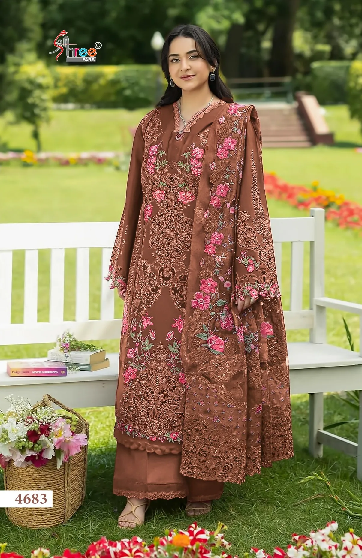 Shree Fabs Elaf Premium vol 6 catalog Cotton Dupatta wholesale pakistani suits dwarka delhi - Sanvari Fashion