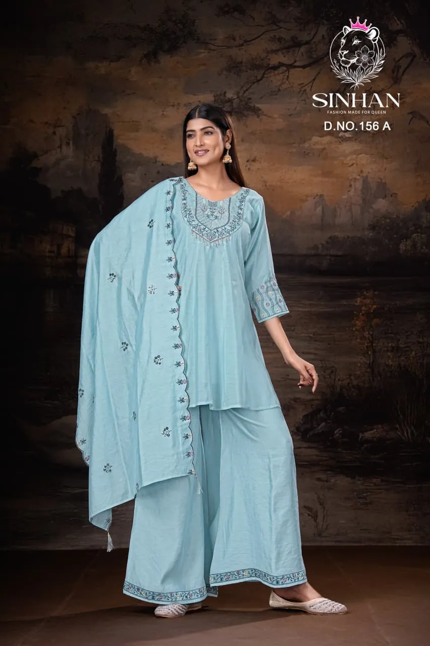 Sinhan 156 catalog anuswara kurtis wholesale - Sanvari Fashion