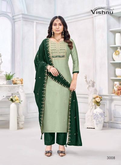 Vishnu Jamaina catalog unstitched heavy salwar kameez in jaipur wholesale - Sanvari Fashion