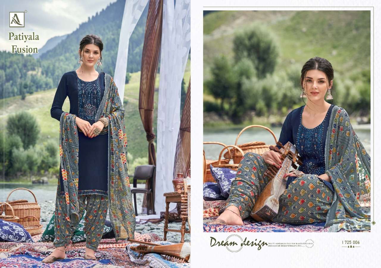 Alok Patiyala Fusion vol 2 Online wholesale ladies Dress materials