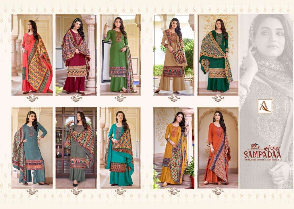 Alok Sampadaa Pashmina Dress Material catalog