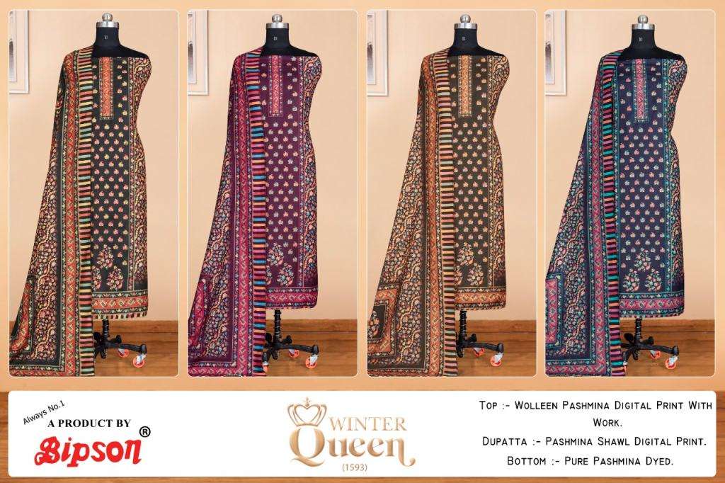 Bipson Winter Queen Dn.1593 Pashmina Dress Material