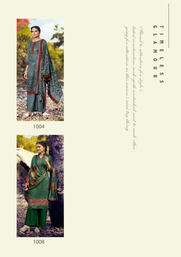 Kesariya Saaira Pashmina Dress Material 