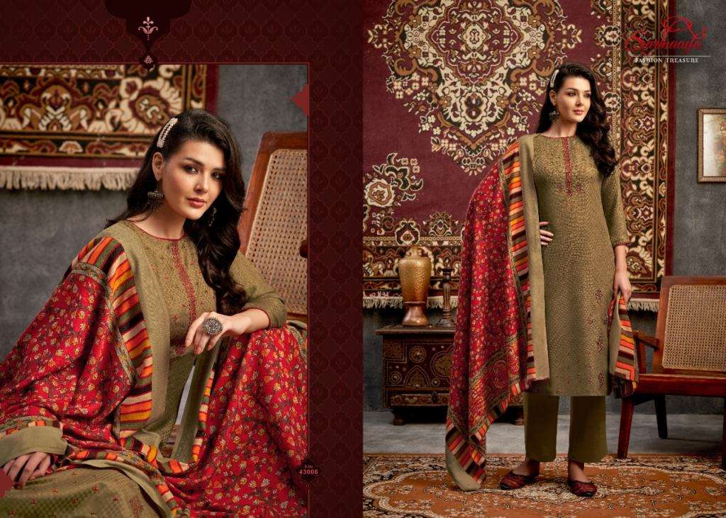 Sarmaaya Jamawar Premium pashmina dress material