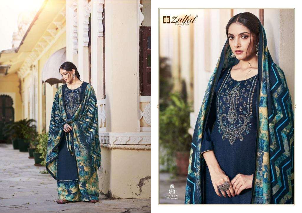 Zulfat Mohini Pashmina Print Dress Material catalog