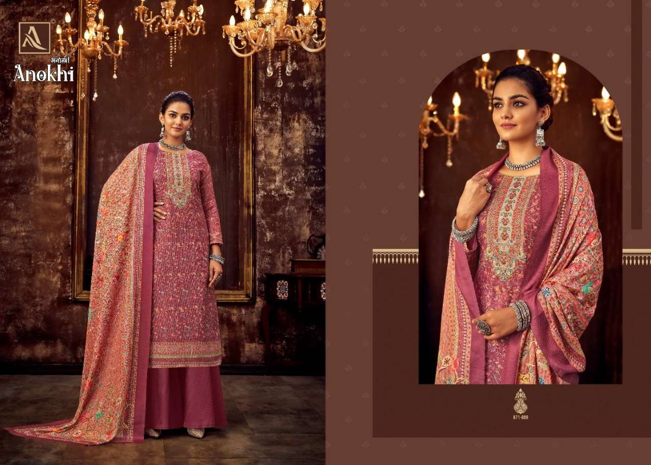 Alok Anokhi Beautiful Pashmina Digital Printed Salwar suits catalog 