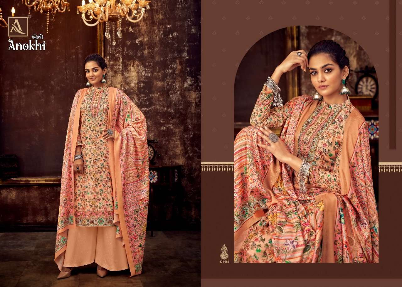 Alok Anokhi Beautiful Pashmina Digital Printed Salwar suits catalog 
