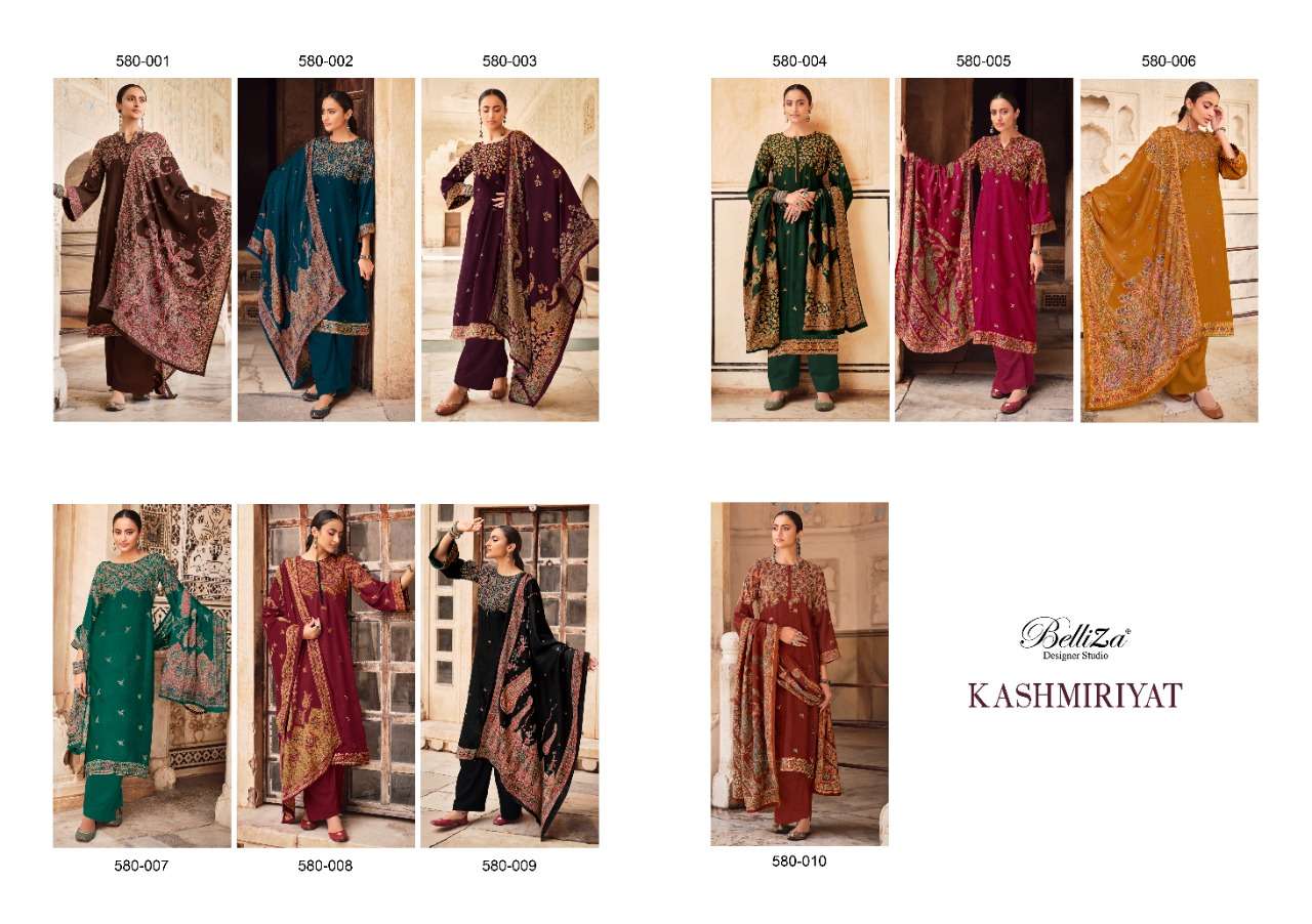 Belliza Kashmiriyat  vol 2 Designer Pashmina unstitched dress material catalog 
