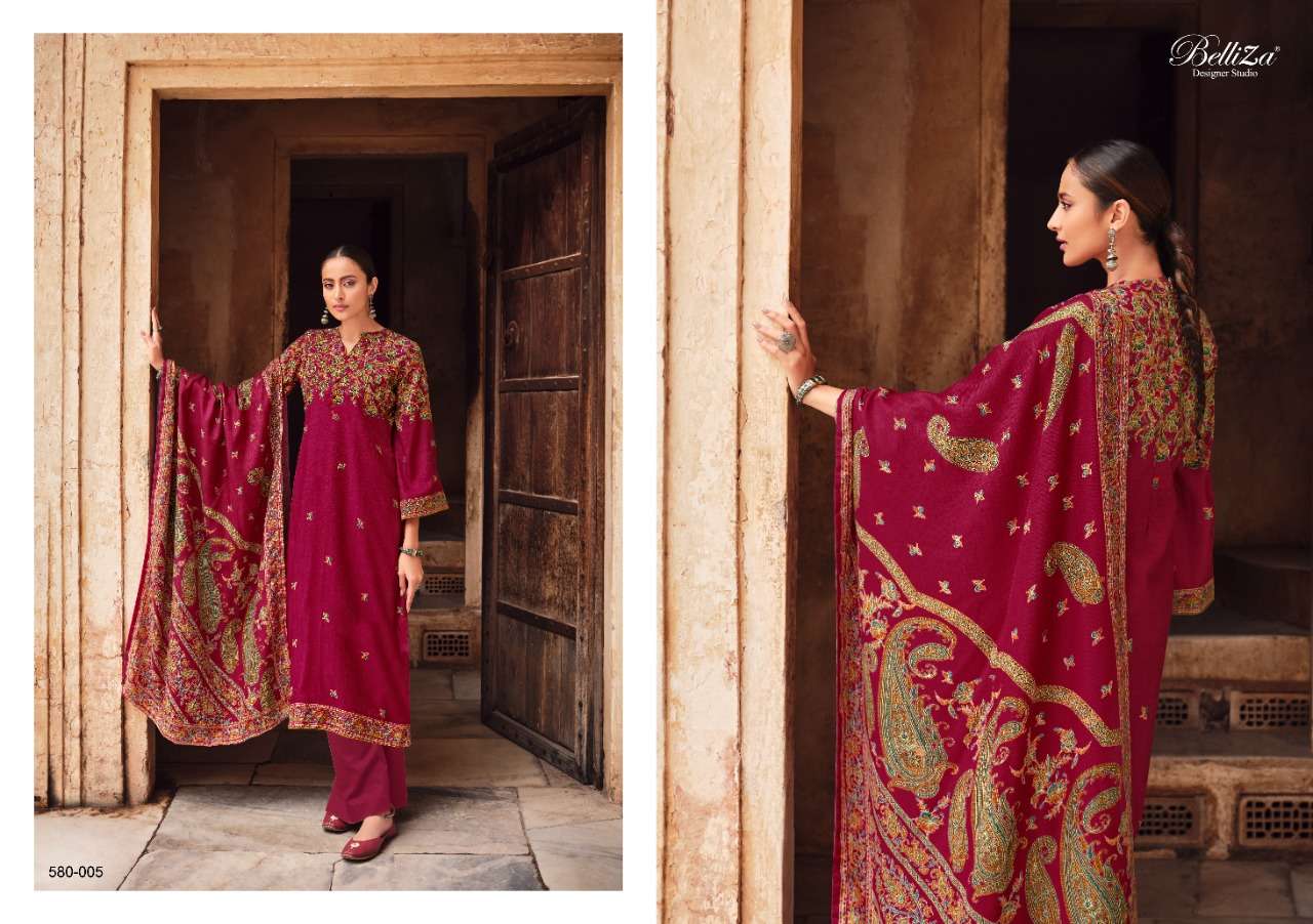 Belliza Kashmiriyat  vol 2 Designer Pashmina unstitched dress material catalog 