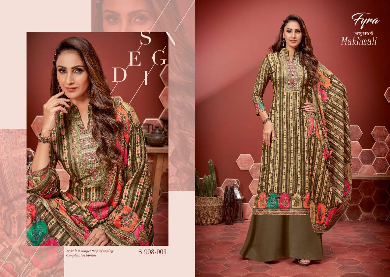Fyra Makhmali Winter Wear Digital Printed Pashmina Dress Materials  catalog 