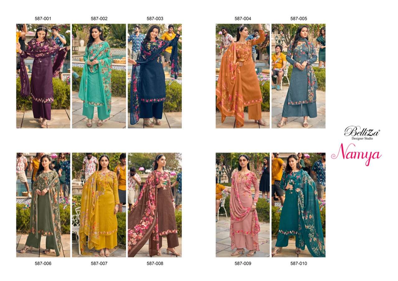 Belliza Namya Fancy Cotton Digital Printed Dress Materials Catalog 