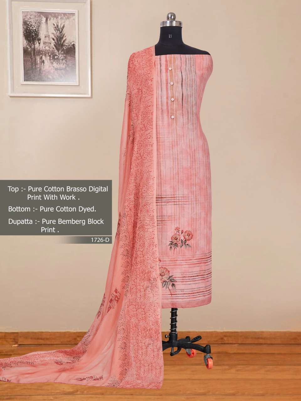 Bipson 1726 Regular Wear Designer Dress Materials Catalog
