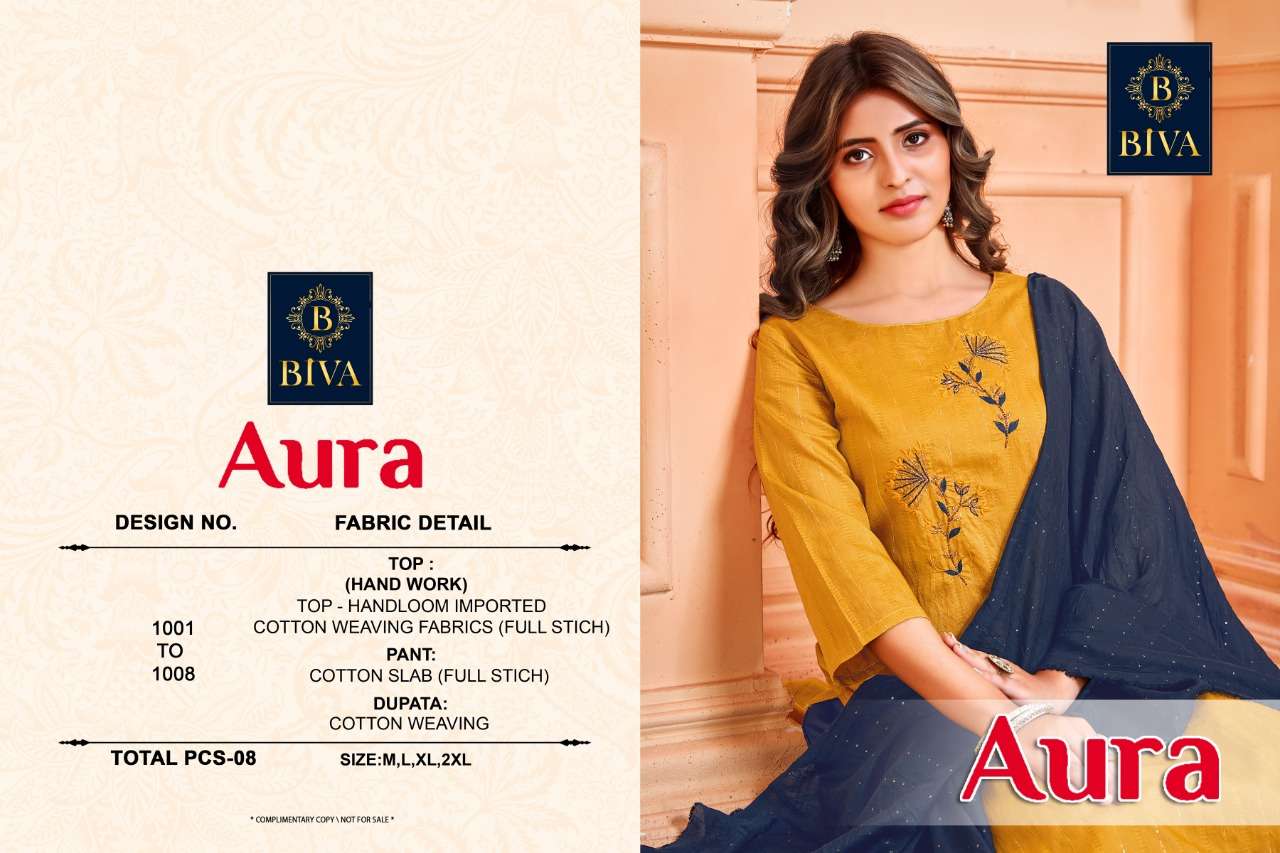 Biva Aura Cotton Ready Made Dress Materials Catalog